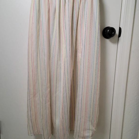 Madewell Ruffle-Strap Smocked Dress in Rainbow Stripe | Size XL | Maxi Dress - Picture 3 of 12